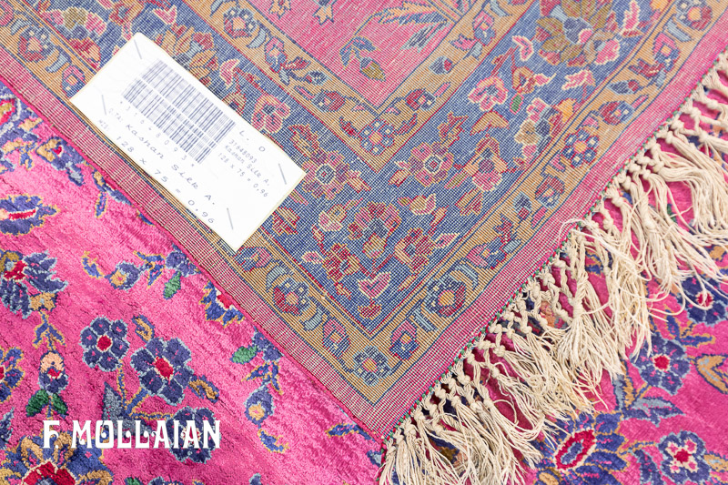 Silk Antique Persian Kashan Rug n°:31648093